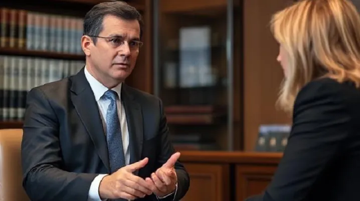 آیا مردی که همسرش به وی خیانت کرده است می تواند برای پرداخت مهریه درخواست اعسار نماید؟ ـ صلح آفرین| وکیلی در دفتر کار خود با موکل خانم که روبرویش نشسته اس